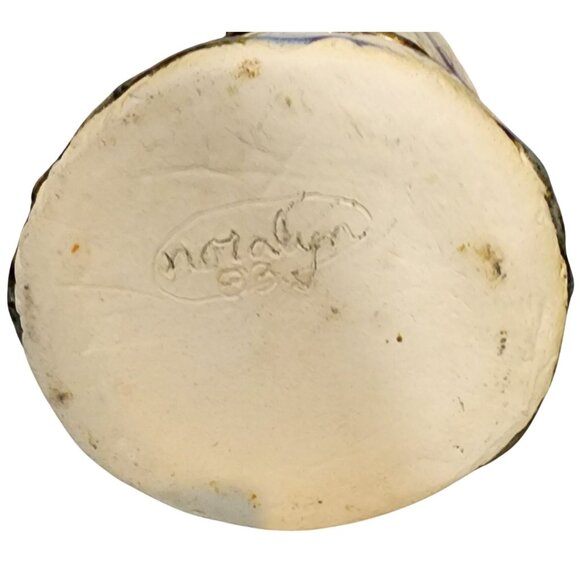 VTG 1983 Studio Art Pottery Dripped Glazed Ceramic Abstract Vase - Picture 6 of 8